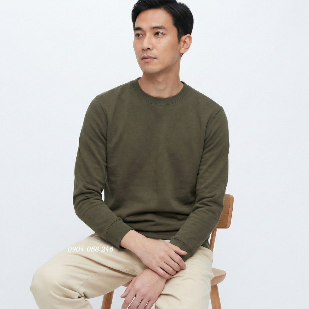 Áo giữ nhiệt nam cổ tròn Extra Warm màu nâu 38 DARK BROWN