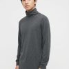 Áo giữ nhiệt nam Nhật Bản cổ lọ loại mỏng màu xám 08 DARK GRAY